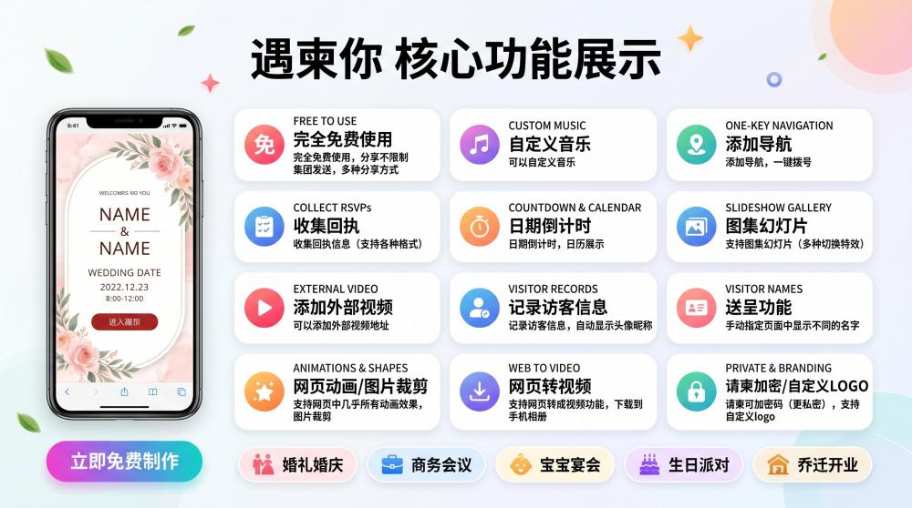 年会电子邀请函天花板！零设计基础也能做出仪式感爆棚的盛典请柬